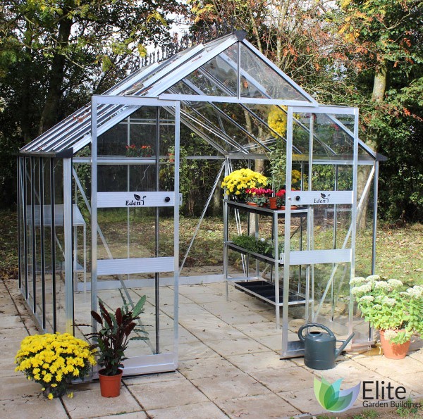 8x10 Eden Blockley greenhouse Hampshire, large aluminium greenhouses in Hampshire