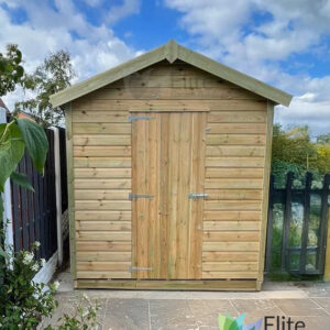 8X6 Tanalised Value Apex shed. Offering the best specification and value garden shed across Hampshire.