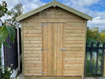 8X6 Tanalised Value Apex shed. Offering the best specification and value garden shed across Hampshire.